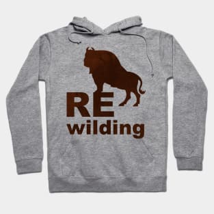 rewilding bison in nature Hoodie